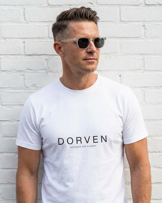 DORVEN Heavyweight T-Shirt Weiß – Trageansicht